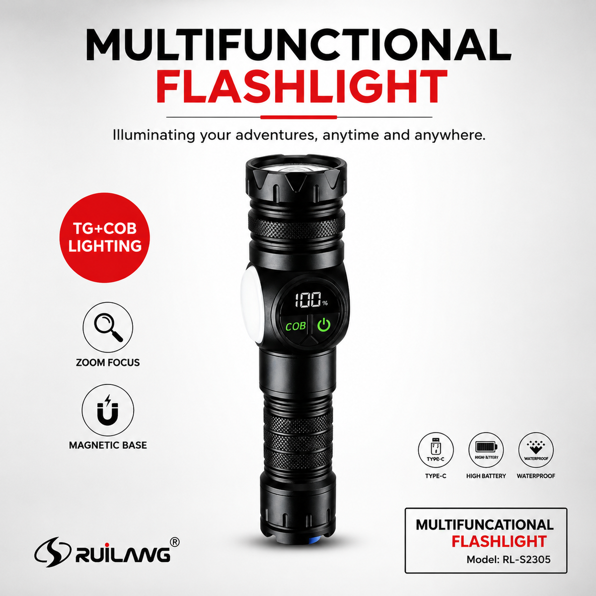 Rechargeable LED Tactical Flashlight